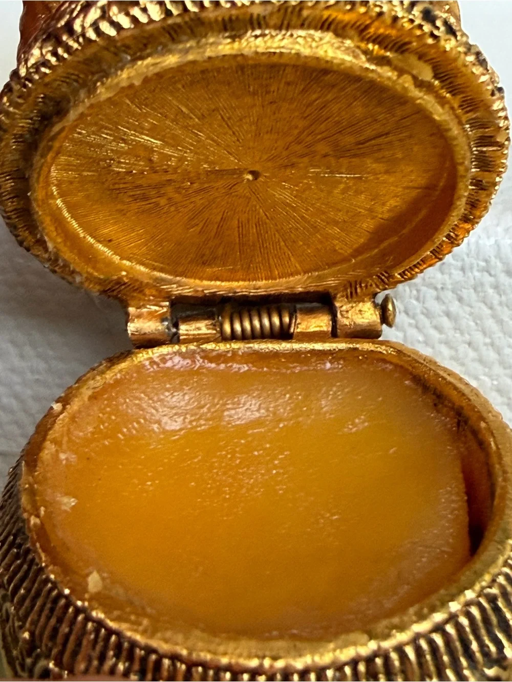 Vtg 60s Parfums Corday Birdcage Love Birds Solid Perfume Compact Pendant